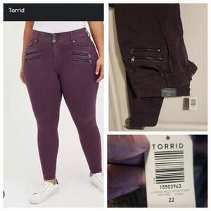 Plum skinny jeans
